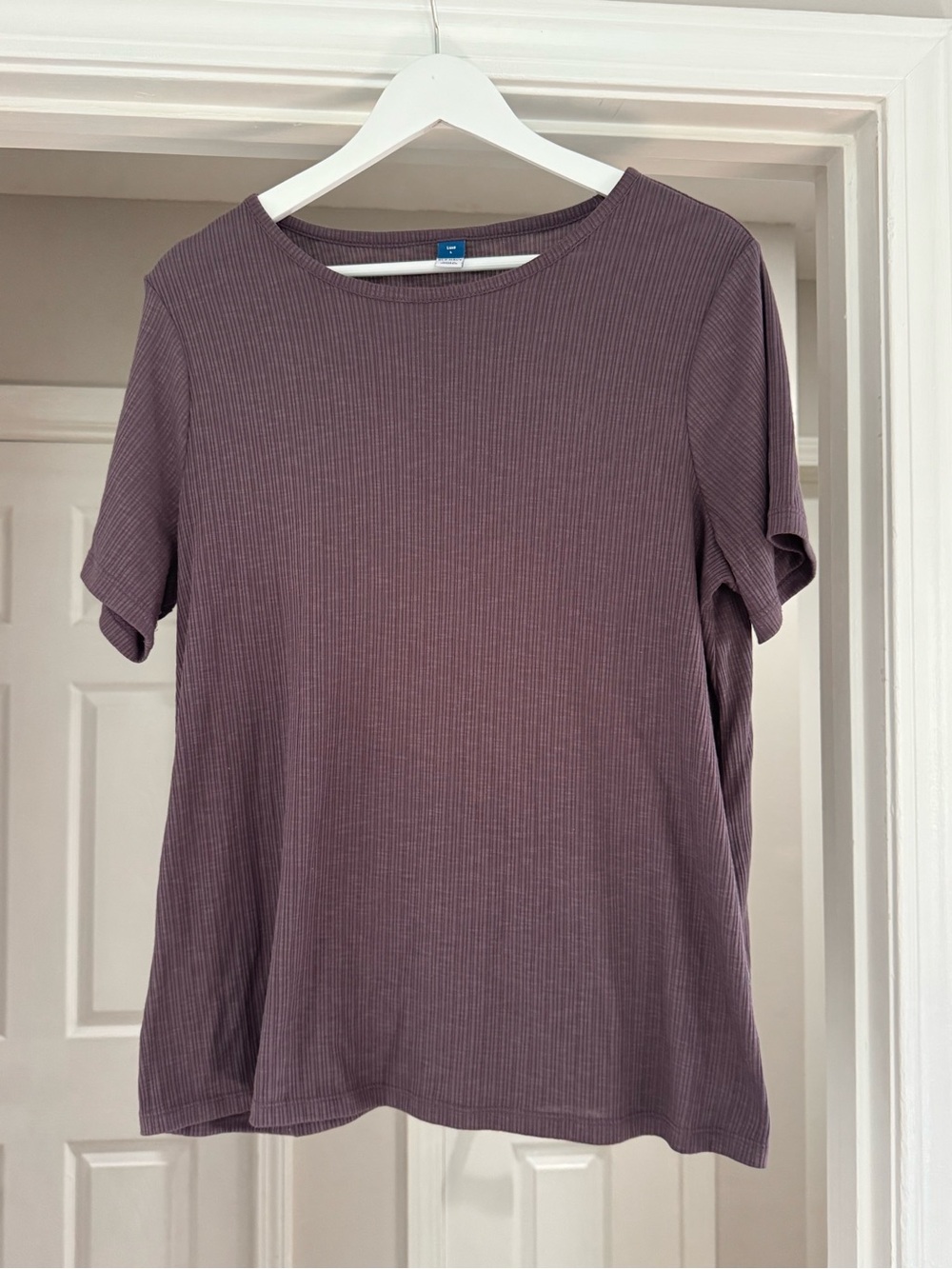 Purple Ribbed Top